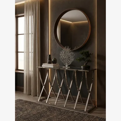 The Range Reena Silver Console Table - Silver