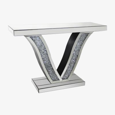 The Range Aurora Crystal Mirrored Console Table