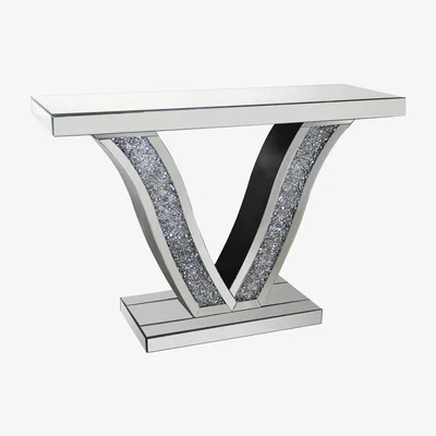 The Range Aurora Crystal Mirrored Console Table