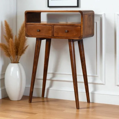 The Range Solid Wood Mini Chestnut Console Table - Chestnut