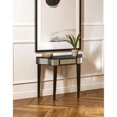 The Range Clavier Black and Mirror Console Table - Black