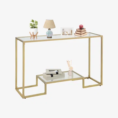 The Range Entryway Hallway Table with Anti-Tipping Kit - Gold