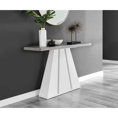 The Range Athens Grey Concrete Console Table - Grey