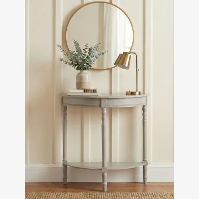 The Range Heritage Grey Putty Pine Wood Console Table - Grey