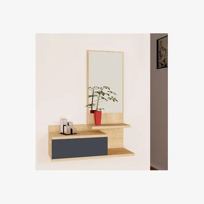 The Range Rozella Console Table  Oak  Anthracite - Oak & Anthracite