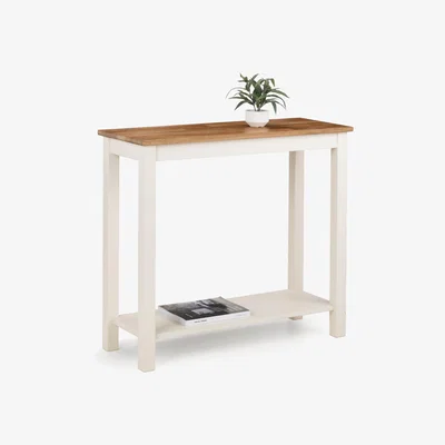 The Range Coxmoor Console Table - Ivory and Oak