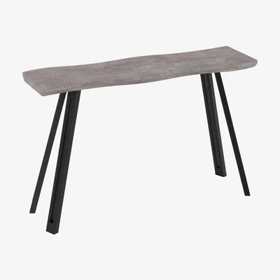 The Range Quebec Wave Edge Console Table Concrete Effect - Concrete effect