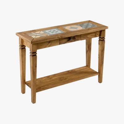 The Range Salvador Tile Top Console Table - Pine