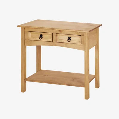 The Range Corona Console Table 2 Drawer - Waxed Pine