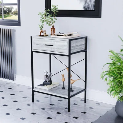 The Range Brooklyn 1 Drawer Console Table - Grey