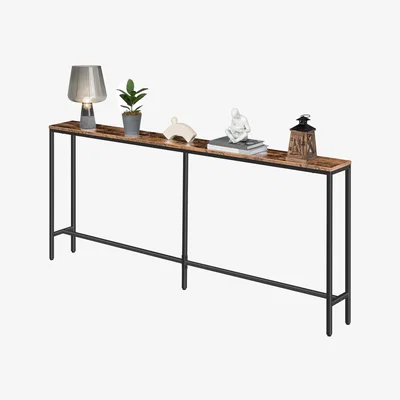 The Range Industial 180CM Wide Narrow and Slim Console Table For Hallway - Grey