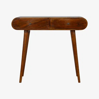The Range Chestnut Curved Edge Mango Wood Console Table - Brown