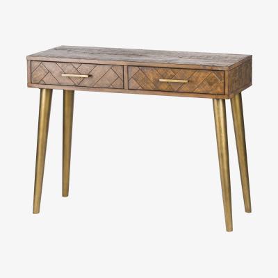 The Range Modern Design Havana 2 Drawer Console Table  - Brown