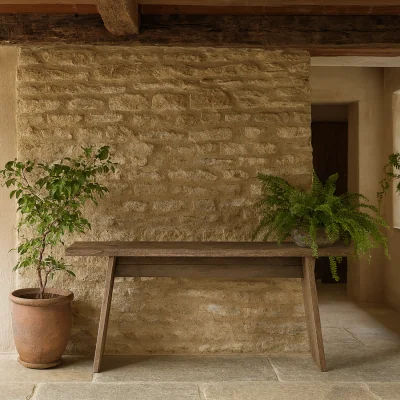 The Range Maldives Console Table Weathered - Brown