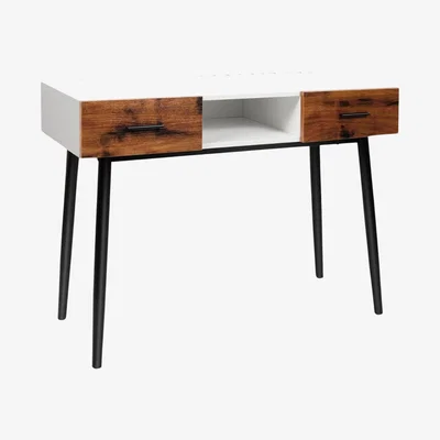 The Range 2 Drawer Console Accent Table Hallway Living Room Furniture - Black