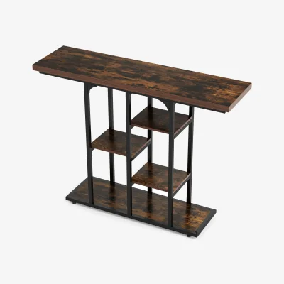 The Range Costway 109 cm Console Table with Storage Shelves
