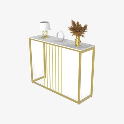 The Range Marble Console Table Hallway Entryway Furniture - White