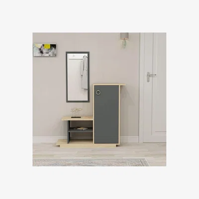 The Range Asia Console Table - Oak & Anthracite