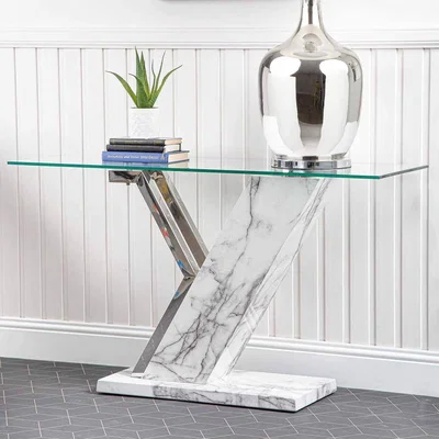 The Range Lusso Console Table - white