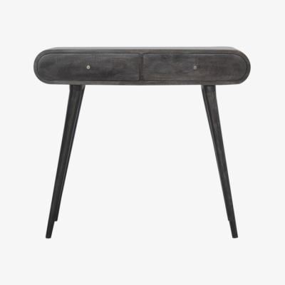 The Range Ash Black Curved Edge Console Table - Black