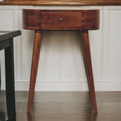 The Range Solid Wood Mini Albion Chestnut Console - Brown