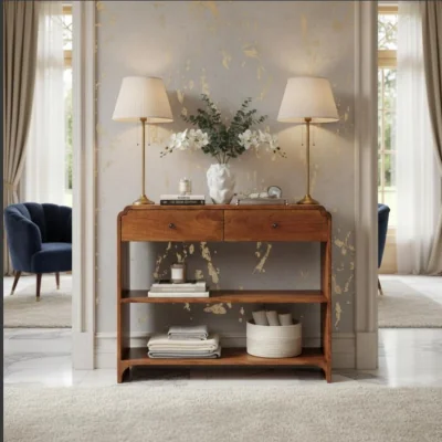 The Range Solid Wood Ellington Console Table - Chestnut