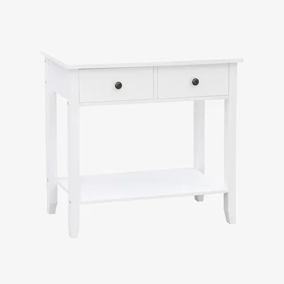 The Range Windsor 2 Drawer Console Table White - White