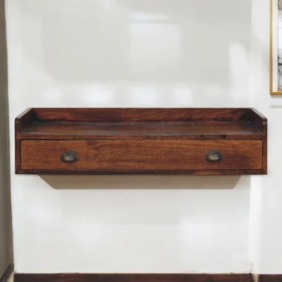 The Range Solid Wood Belmont Wall-Mounted Console Shelf - Brown