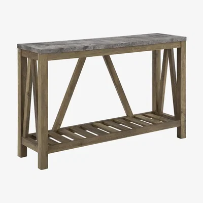 The Range Ohara Rustic Entryway Table - Dark Concrete