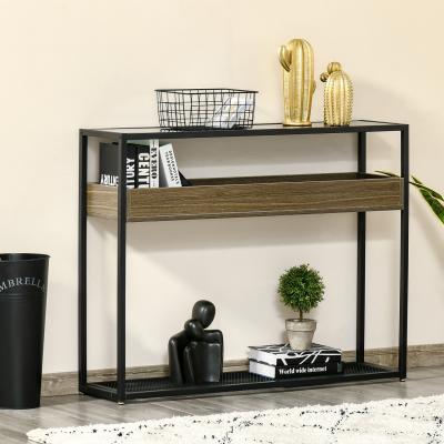The Range Industrial Style Console Table - Grey