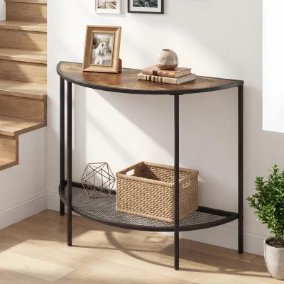 The Range 2 Tier Narrow Entryway Table - Brown