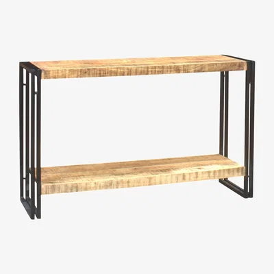 The Range Upcycled Industrial Vintage Console Table  - Light Wood