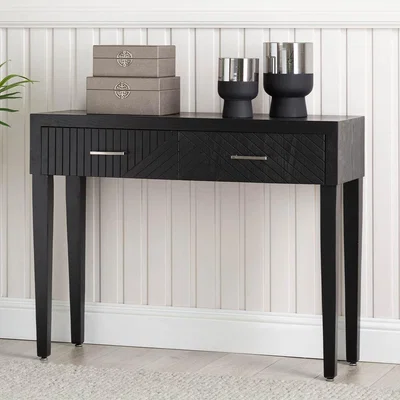The Range Black Console Table for Living Room Furniture, Hallway Table - Black