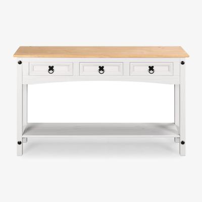 The Range Corona Console Table White 3 Drawer - White