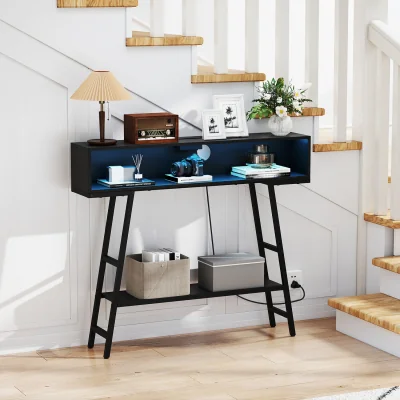 The Range LED Charging Station Console Table