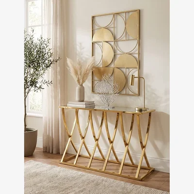 The Range Reena Gold Console Table - Gold