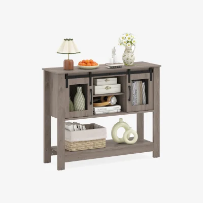 The Range Farmhouse Entryway Storage Console Table