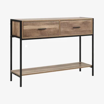 The Range Lifeideas Industrial Console Table with 2 Drawers - Brown