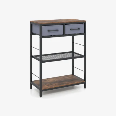 The Range Narrow Console Table - Rustic Brown