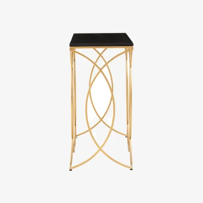 The Range Kia Black and Gold Console Table - Gold