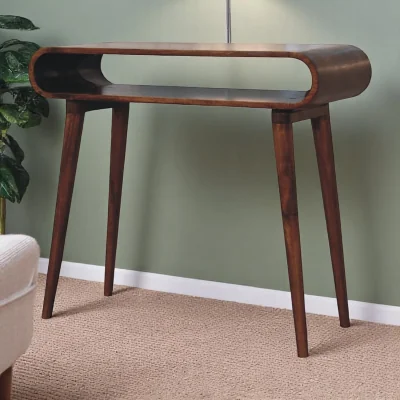 The Range Solid Wood Amaya Nordic Style Console Table - Brown
