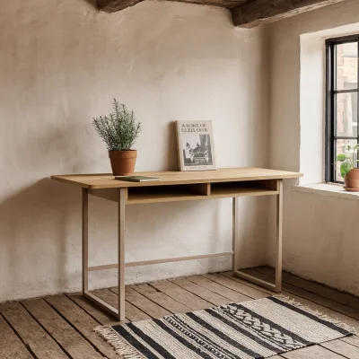 The Range Cape Town 2 Shelf Natural Console Table - Natural