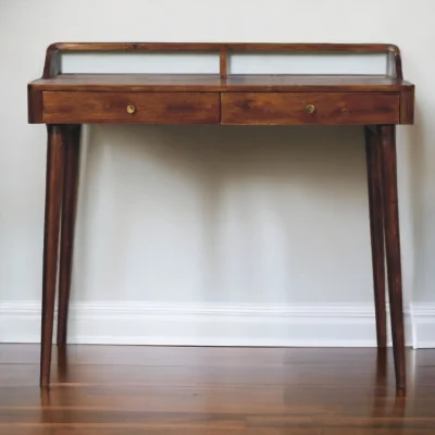 The Range Solid Wood Elevated Chestnut Console Table - Brown