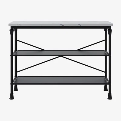 The Range Fairmont Marble Effect Console - Black