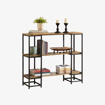 The Range 3 Tier Industrial Console Table Hallway Furniture - Brown