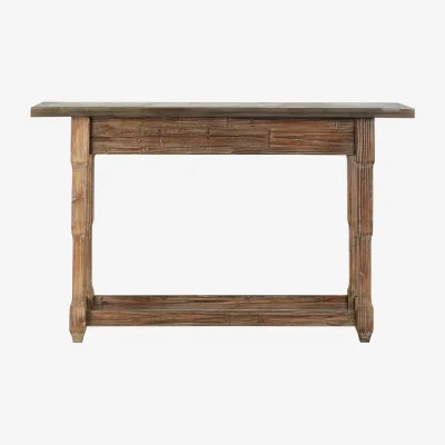 The Range Elementary Antique Wood Finish Console Table - Brown