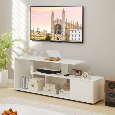 The Range 3 Tier Asymmetrical Console Table - White