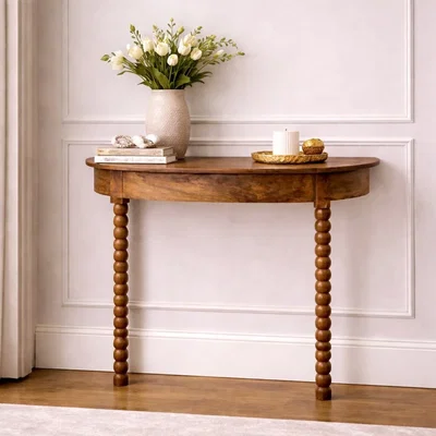 The Range Spindle Radiator Console Table - Brown
