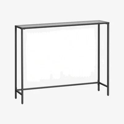 The Range VASAGLE Console Table with Glass Top - Black