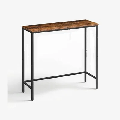 The Range Slim Console Table with Metal Frame  - Brown